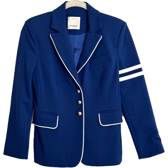 Pinko Jackets & Blazers - PINKO Made in Italy Blue Jacket Blazer Luxury Designer Size 38 / US 2